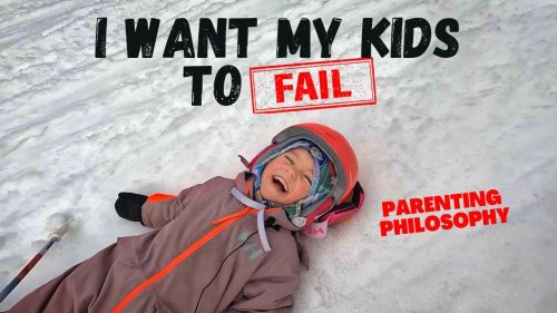 I bambini devono anche cadere sugli sci!
