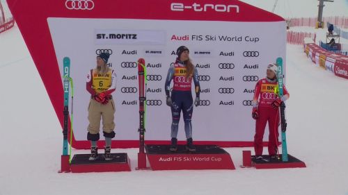 Sofia goggia vince in super g a st moritz e canta l'inno a gran voce