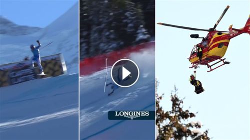 Alexis pinturault, tremendo volo nel super g sulla lauberhorn: portato via in elicottero dopo mezz'ora