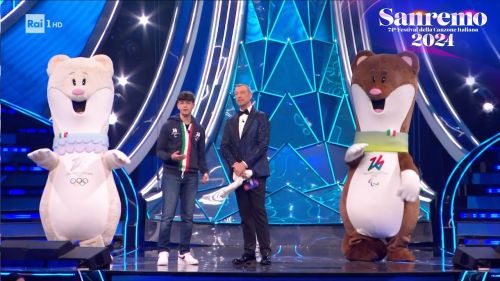 Sanremo 2024 - Le mascotte di Milano Cortina 2026