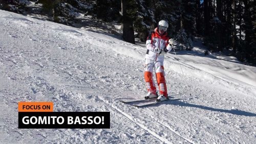 Appoggio del bastoncino: gomito basso, avambraccio corretto, equilibrio migliore