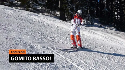 Appoggio del bastoncino: gomito basso, avambraccio corretto, equilibrio migliore