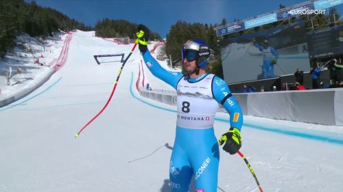 Dominik paris sul podio della discesa di crans-montana. il video dell'ultima prima delle olimpiadi