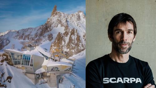 Alla skyway di Courmayeur con Hervé Bamasse e Scarpa per raccontare la montagna e le sue sfide