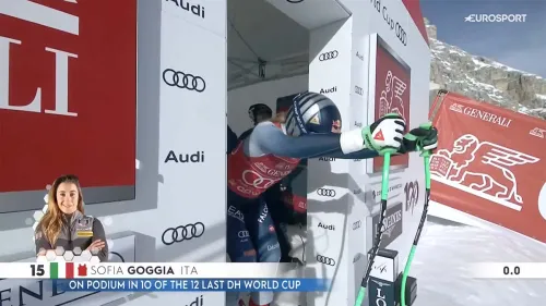 Fosia Goggia, che rischio! Si inclina e cade, ma non si fa nulla nella combinata di Cortina