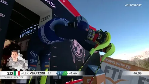 Alex Vinatzer bene nella prima manche nel gigante di Schladming, è quinto!