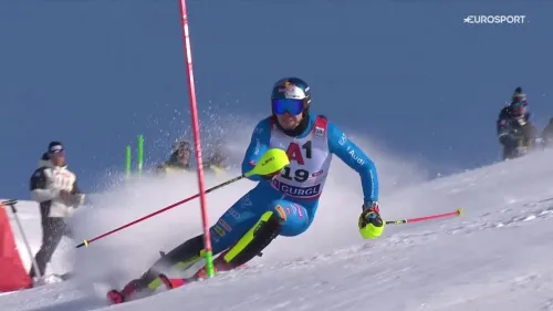 Alex Vinatzer 10° nella 1° manche, è in corsa per il podio nello slalom di Gurgl. Il video