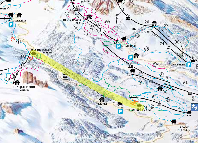 Collegamento sci ai piedi tra le Skiaree 'Pocol-Tofana' e '5 Torri' approvato