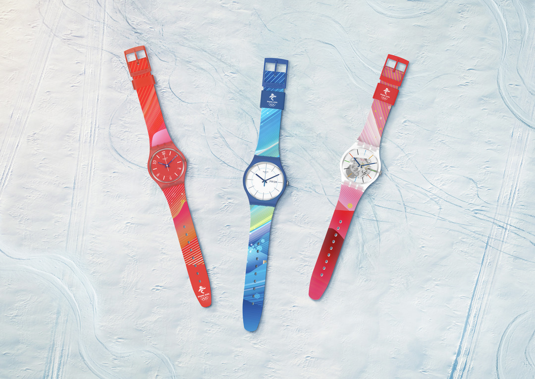 Swatch presenta tre nuovi orologi in sette colori per Beijing 2022