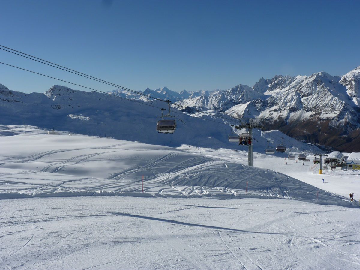 condizioni ottimali per lo ski test, temperatura leggermente sopra lo zero
e neve ottima durante tutto il giorno