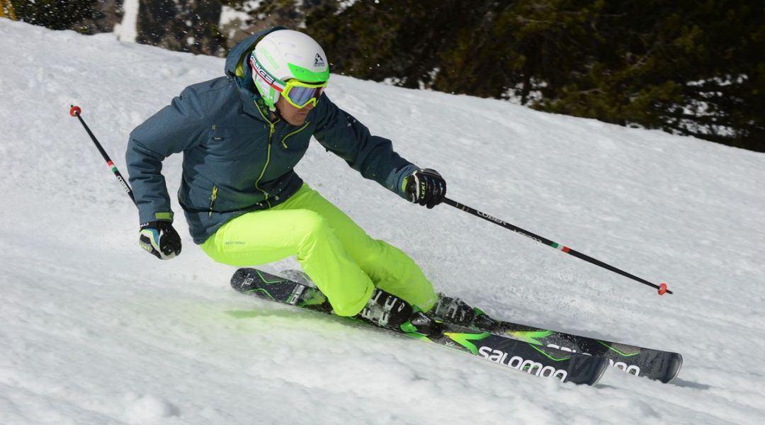 Stefano Belingheri al test di Salomon X-Drive 8.0 FS (2016)