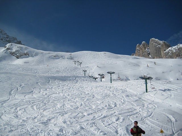 Fuori pista Bellunese vecchia vista dalla base della Seggiovia Fedaia