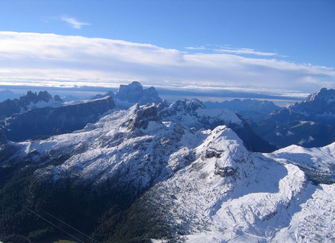 Prima neve dal Rifugio Lagazuoi a Cortina, settembre 2013