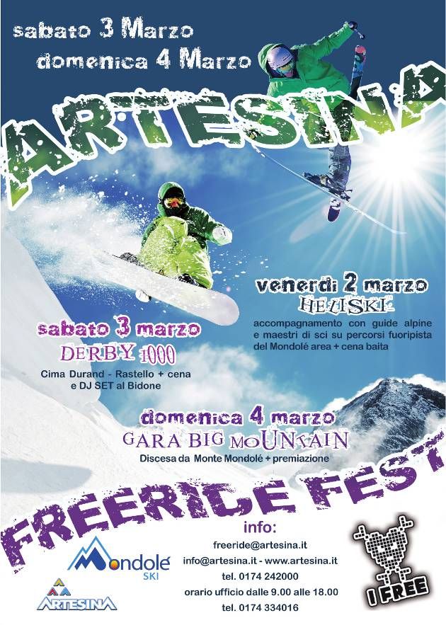 Artesina Freeride Fest, flyer dell'evento