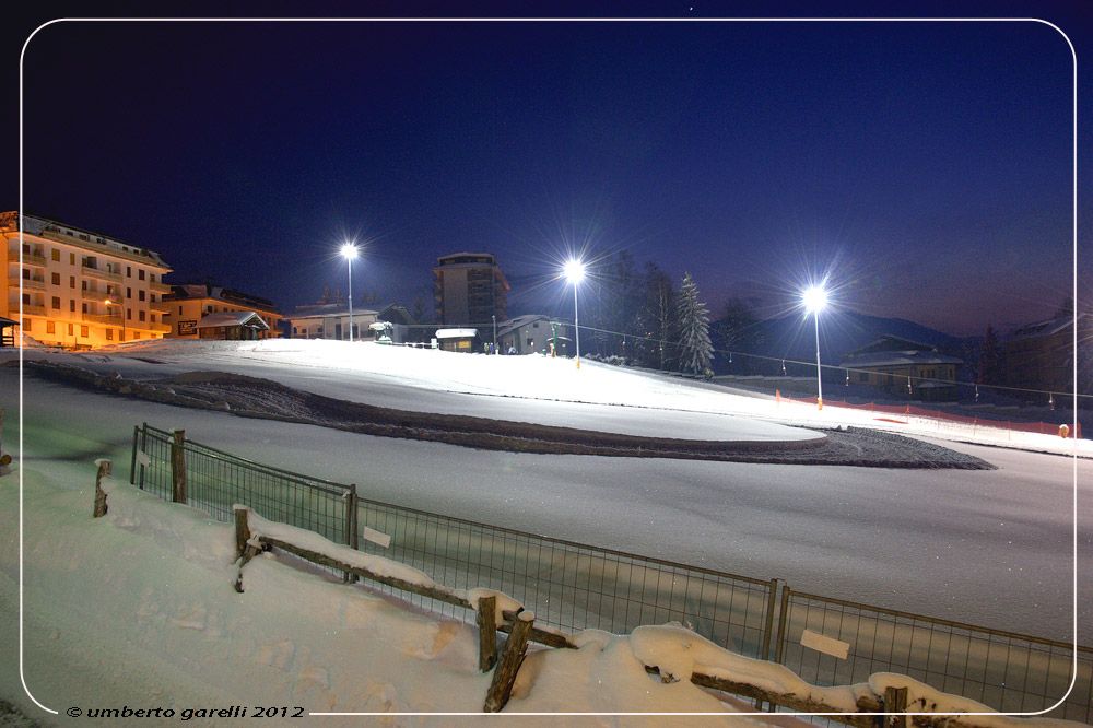 Pista Giardina prova impianto illuminazione 