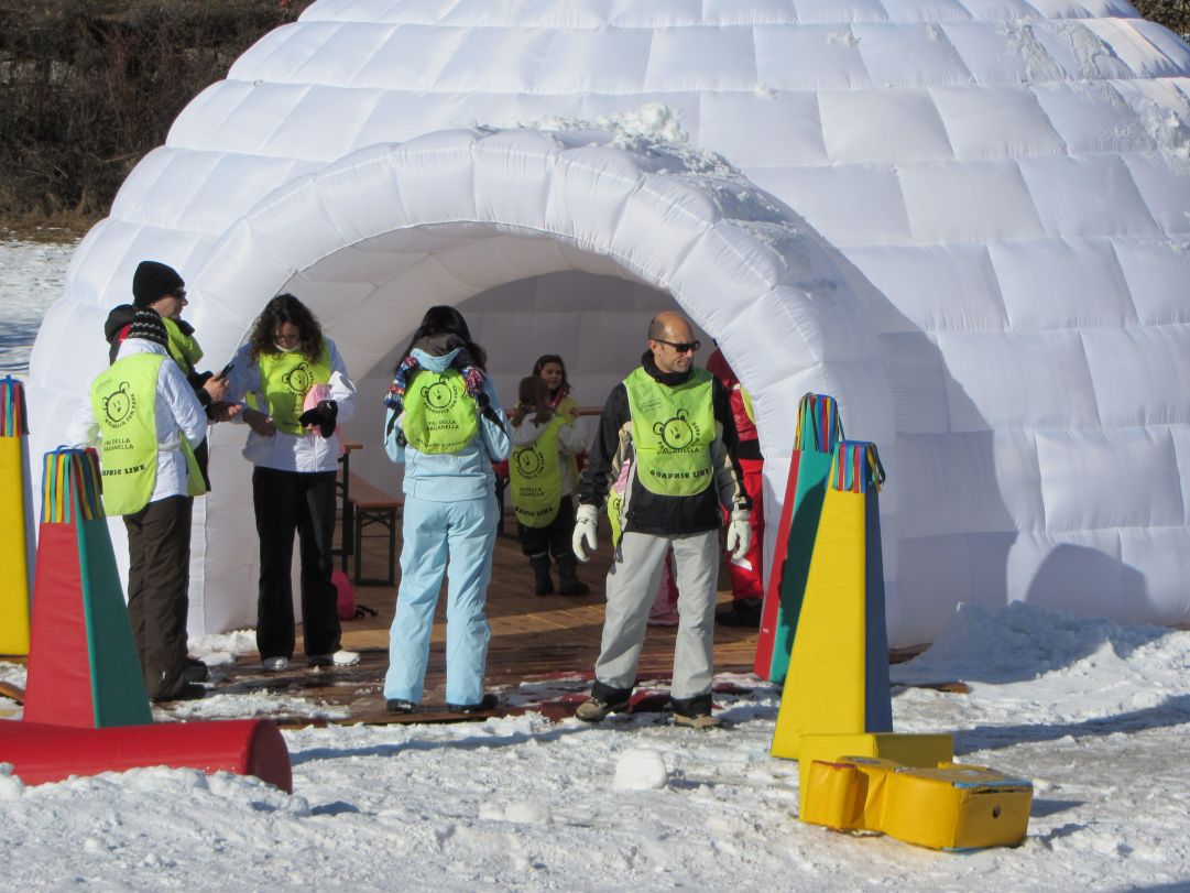 ecco il nostro igloo dove potersi rilassare prima di tornare a giocare