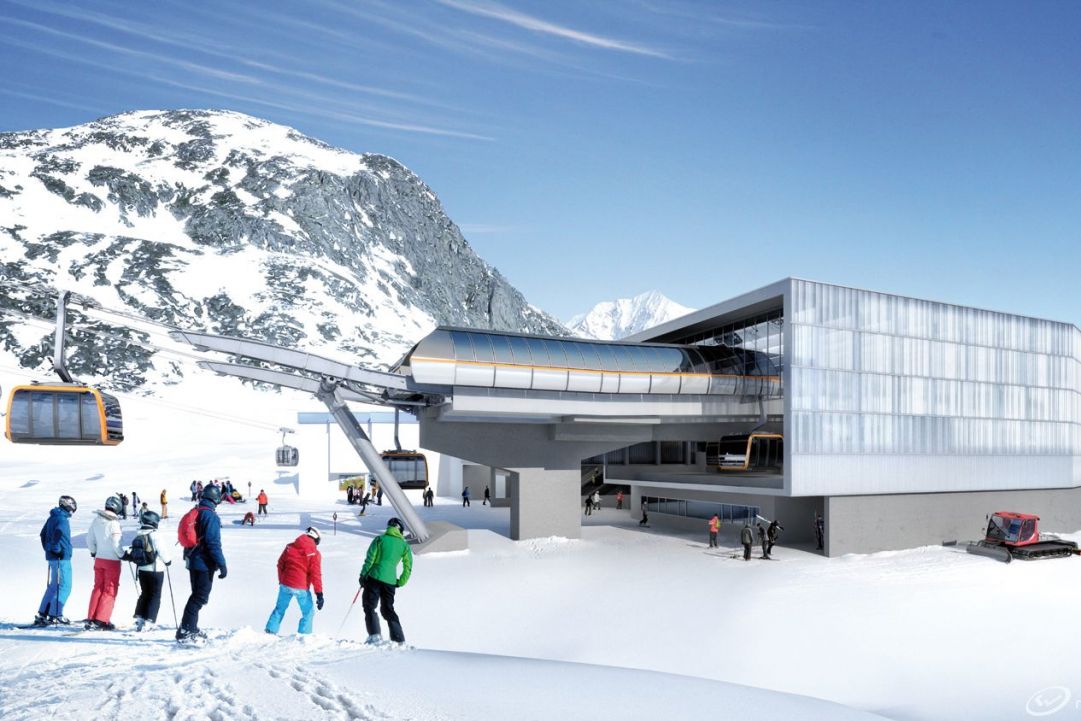 rendering middle station stubai glacier