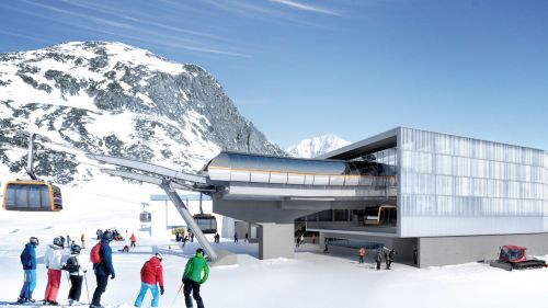 stubai glacier 3s eisgratbahn (stazione intermedia)