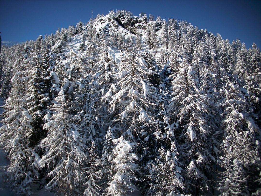 Foto scattata da sopra l'impianto di risalita Grimonded a Pila.