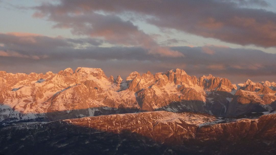 Foto scattata il 1° gennaio 2012 dalla Cima Palon del M. Bondone