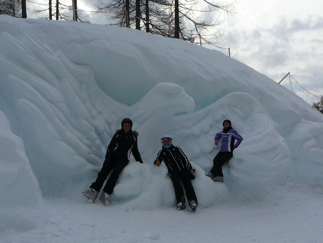 AQUILA DI GHIACCIO IN FONDO ALLA CIR SELVA DI VALGARDENA