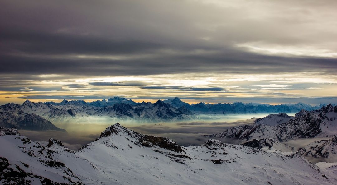 cielo splendido il 24 novembre a cervinia