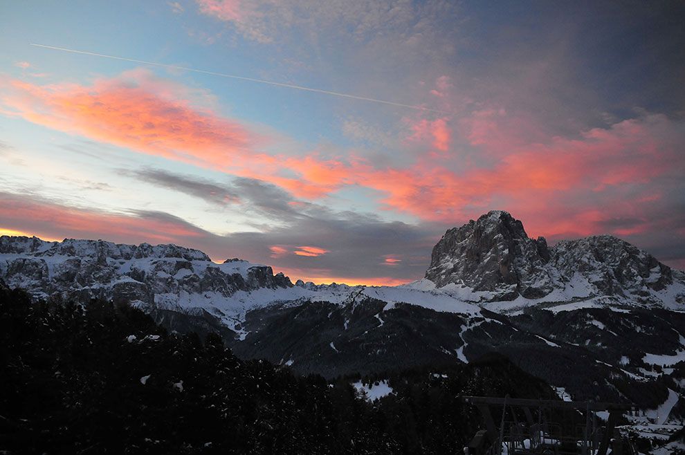 tramonto sul sassolungo