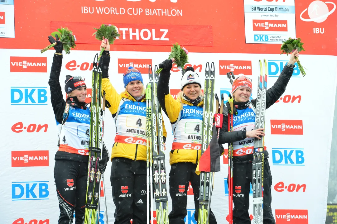 La Germania trionfa nella staffetta femminile di Anterselva