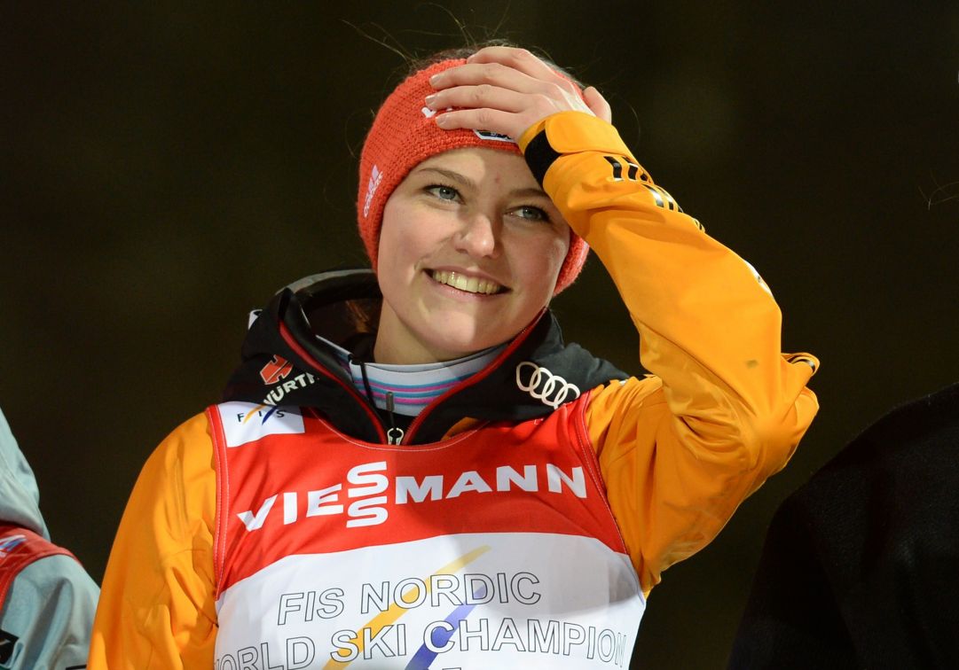 Carina Vogt realizza il back-to-back: a Falun vince l'oro iridato un anno dopo l'oro olimpico