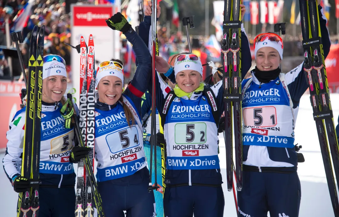Vittozzi, Oberhofer, Sanfilippo, Wierer scrivono la storia. L'Italia vince la staffetta femminile di Hochfilzen!