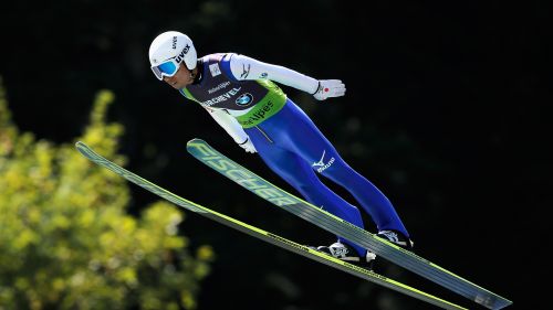 Quattro discesisti azzurri in allenamento allo Stelvio