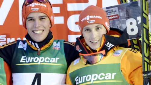 Eric Frenzel e Johannes Rydzek vincono la team sprint inaugurale del Grand Prix