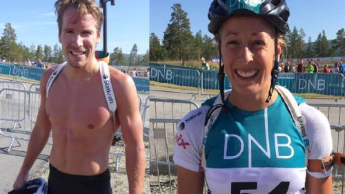 I video dell'Italia del biathlon in raduno a Obertilliach, skiroll e poligono