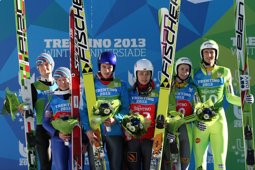 La Polonia vince la staffetta di combinata nordica delle Universiadi