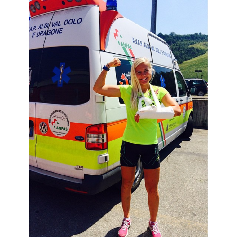 Polso rotto per Grete Gaim nell'escursione in Mountain Bike a Frassinoro