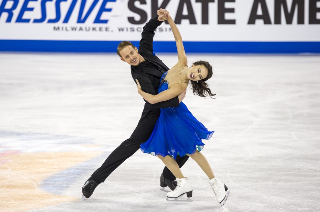 Chock/Bates 'sul velluto' nella shortdance di Skate America