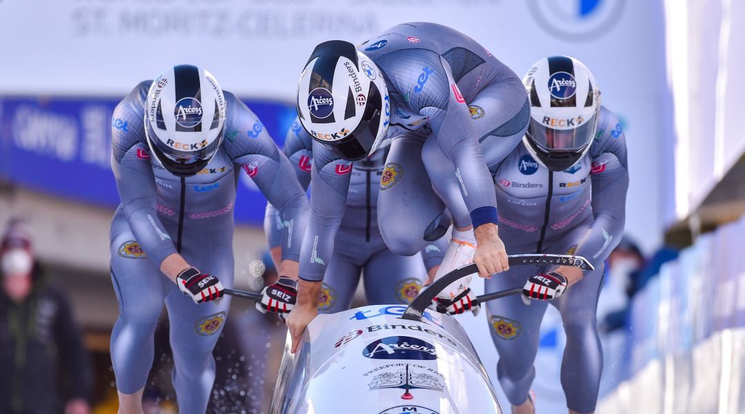 In St. Moritz überrascht Kiberman Friedrich mit einem vierteiligen Bob, einem germanischen Hattrick für Frauen