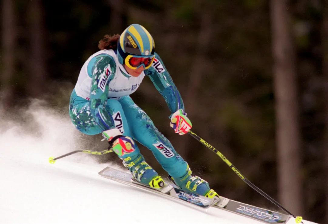 Deborah Compagnoni campionessa olimpica di gigante a Lillehammer 1994