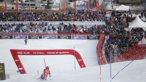 Pinturault domina la prima manche del gigante della Val d'Isere