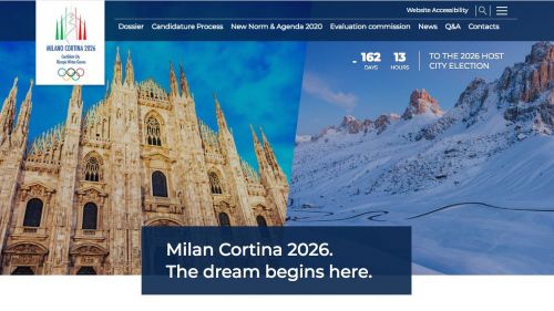 On-line il sito della candidatura italiana Milano-Cortina 2026
