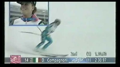 Deborah compagnoni campionessa olimpica di gigante a lillehammer