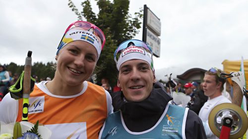 Rastelli e Sömskar trionfano nella Uphill ai mondiali di skiroll della Val di Fiemme