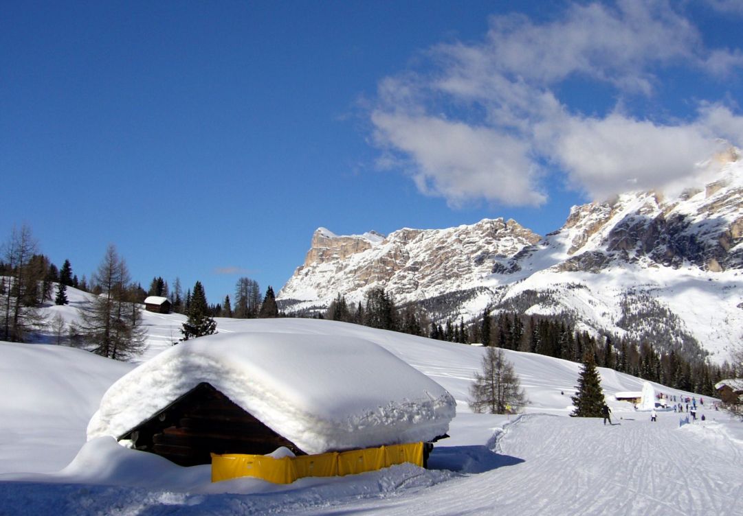 paesaggio incantevole sulla via di rientro a san cassiano