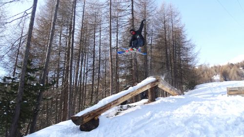 The Forest: un freestyle park con le strutture in legno a Livigno