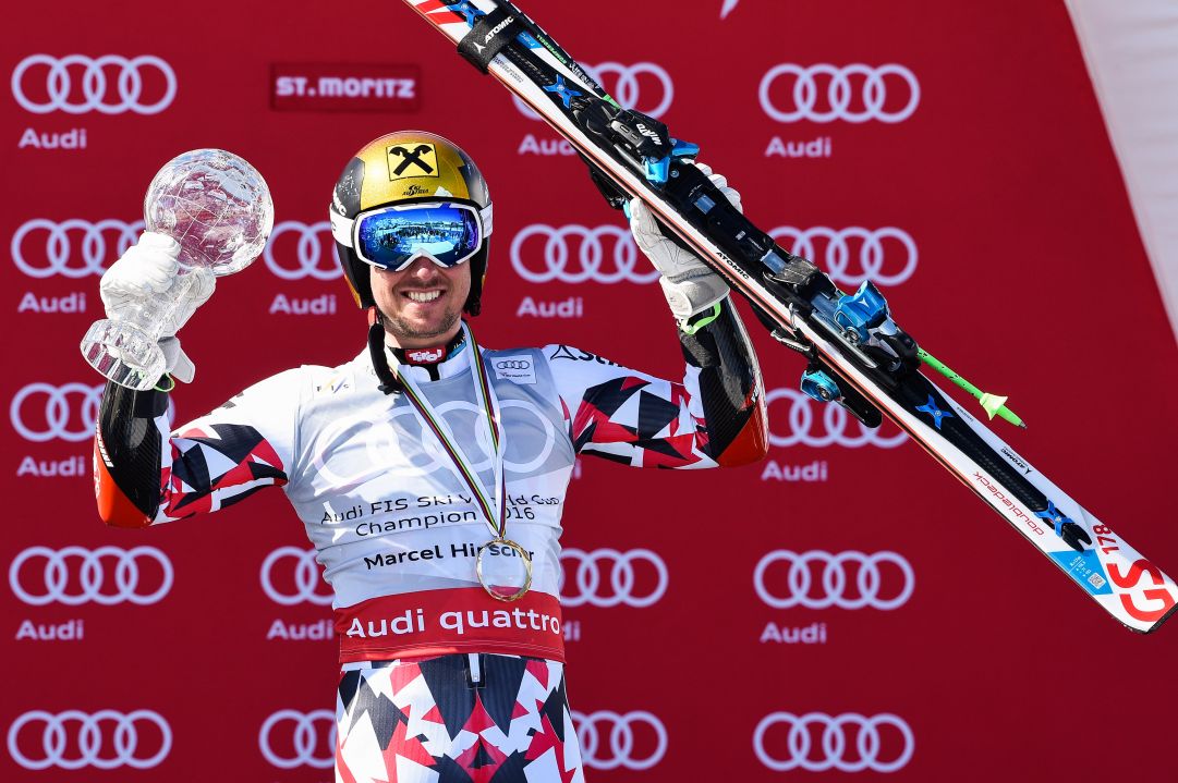 Hirscher: Generale, Coppa di Slalom e Gigante e due medaglie d'Oro nella stessa stagione