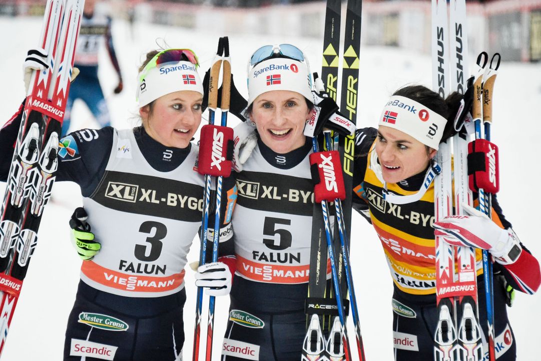 Marit Bjørgen vince la Mass Start in tecnica classica di Falun