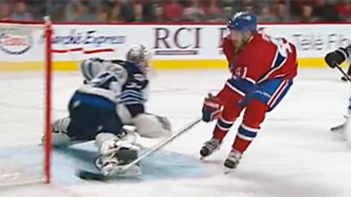 Il goal di byron per i canadiens