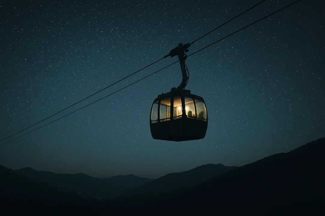 Gran Sasso, funivia illuminata di notte: al via i lavori