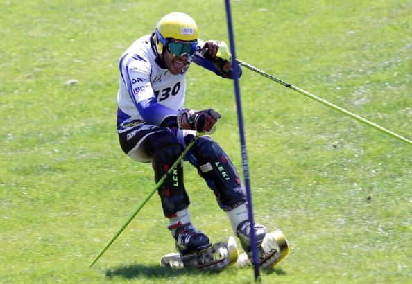 Fausto Cerentin conclude la sua carriera con un oro nel gigante ai Campionati Mondiali di sci d'erba.