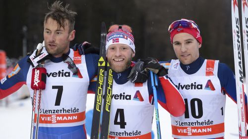 Dominio Sundby e poker norvegese nella mass start di Lenzerheide